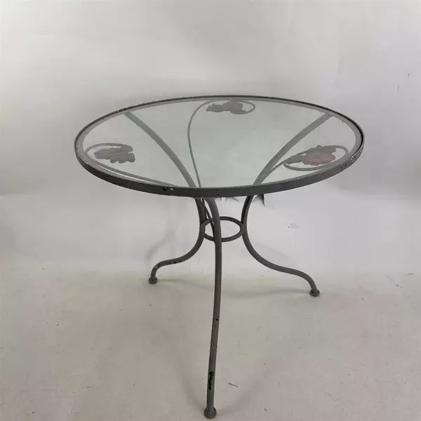 3-Piece Rose Glass Table Outdoor Patio Set