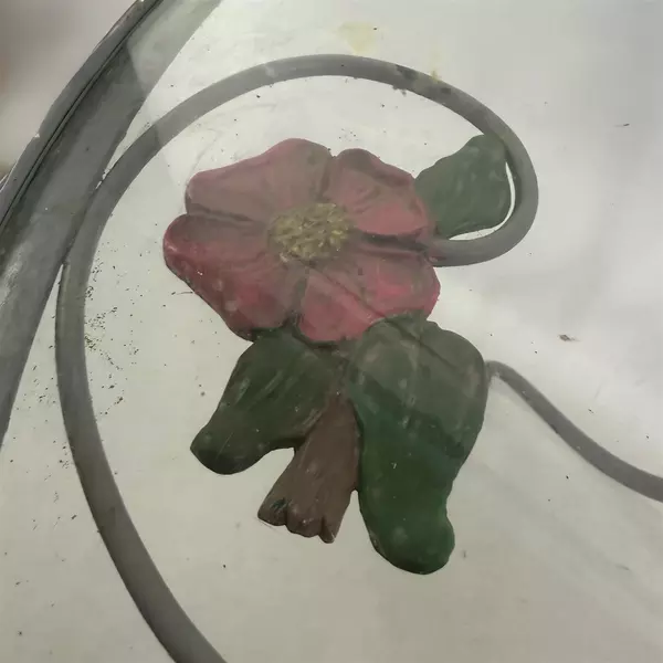 3-Piece Rose Glass Table Outdoor Patio Set