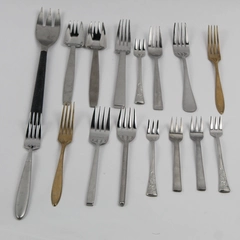 Mixed Lot of 16 Stainless Steel Forks Wedding Event Flatware
