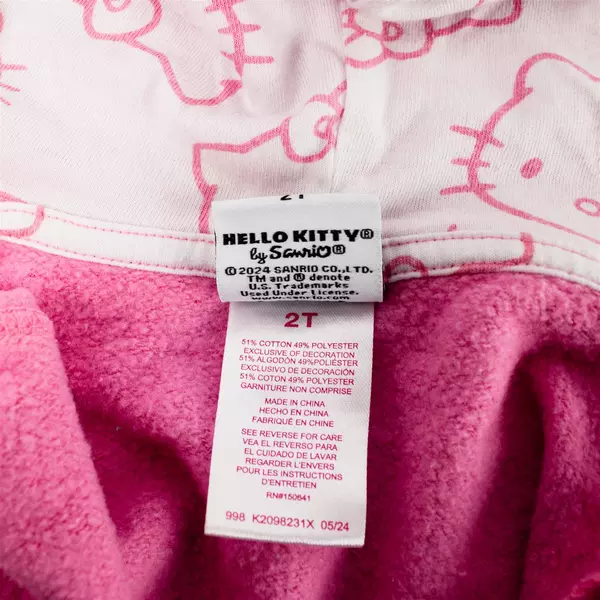 E-Play Brands Hello Kitty Sanrio Pink Hoodie & Sweatpants Set Girls' Size 2T