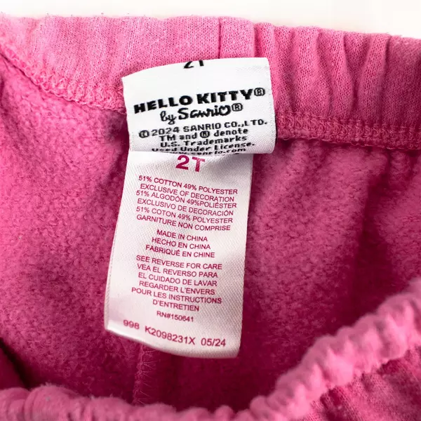 E-Play Brands Hello Kitty Sanrio Pink Hoodie & Sweatpants Set Girls' Size 2T