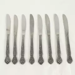 Set of 8 Versailles By MSI Stainless Modern Solid Butter Knives 9" 
