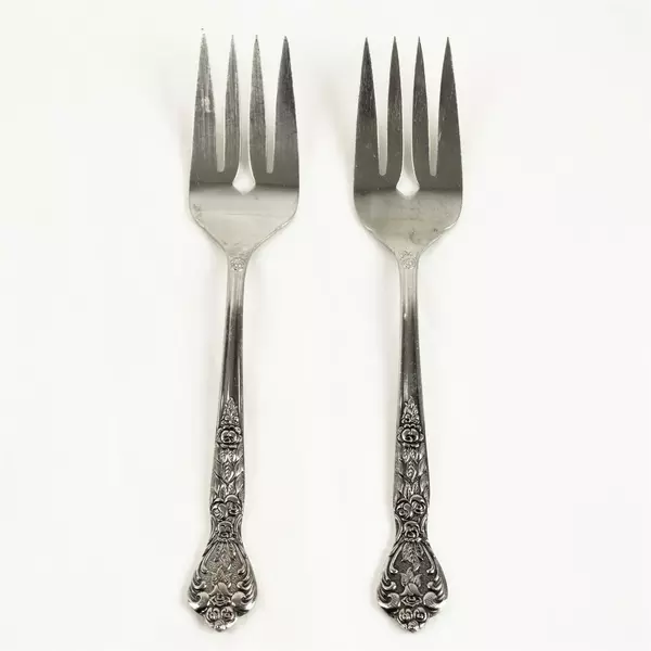 Set of 2 Versailles MSI Stainless Cold Meat Serving Forks 8.5"