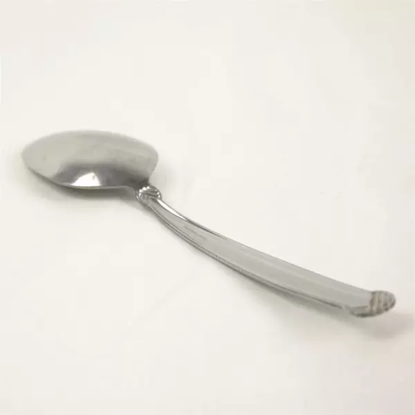 Set of 6 Oneida Satin Rattan Oval Soup Spoons 7" Stainless 