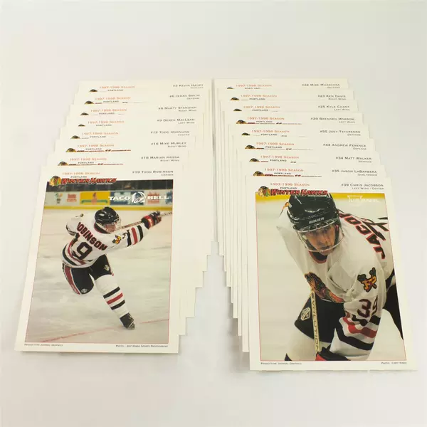 Lot of 17 8x10 Portland Winterhawks Photos 1997-98 WHL Players