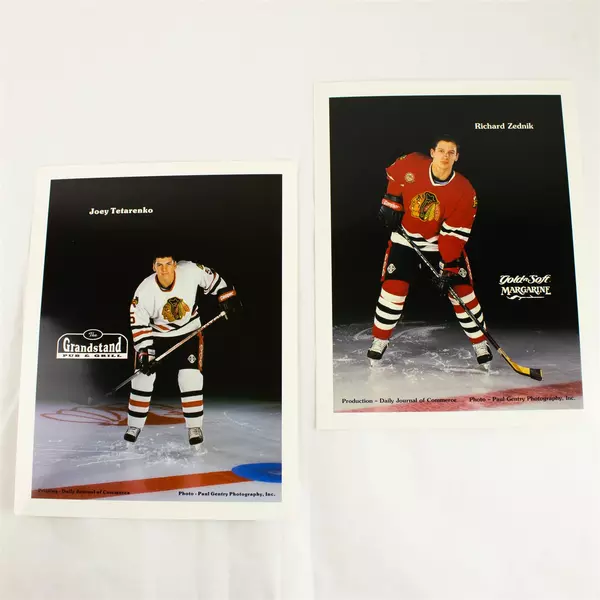Lot of 2 Portland Winterhawks 8x10 Photos Joey Tetarenko Richard Zednik