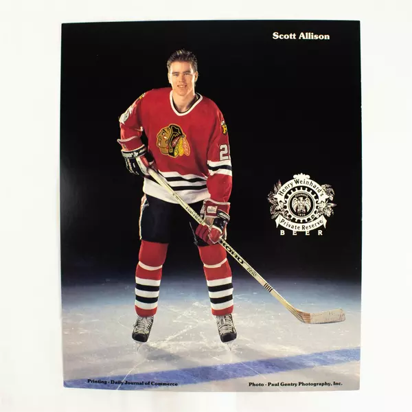 Lot of 2 Portland Winterhawks 8x10 Photos Scott Allison Kelly Harris