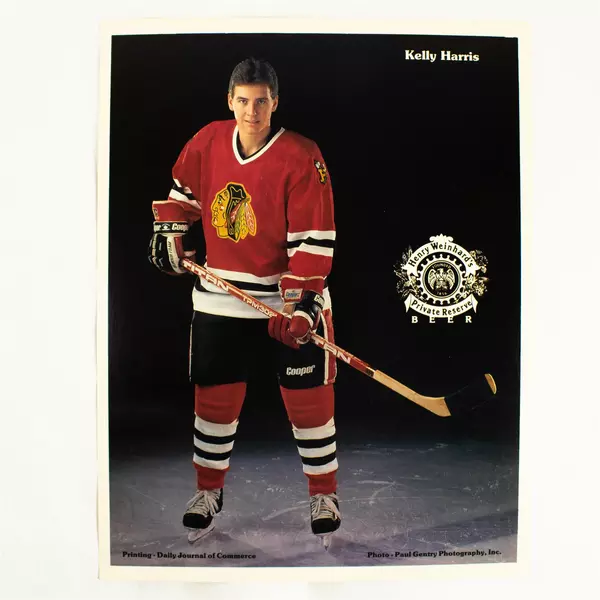 Lot of 2 Portland Winterhawks 8x10 Photos Scott Allison Kelly Harris