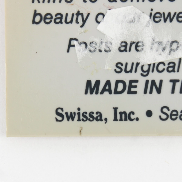 Swissa Porcelain Art Red Hand Painted Ovals Made in Seattle WA. Costume Jewelry