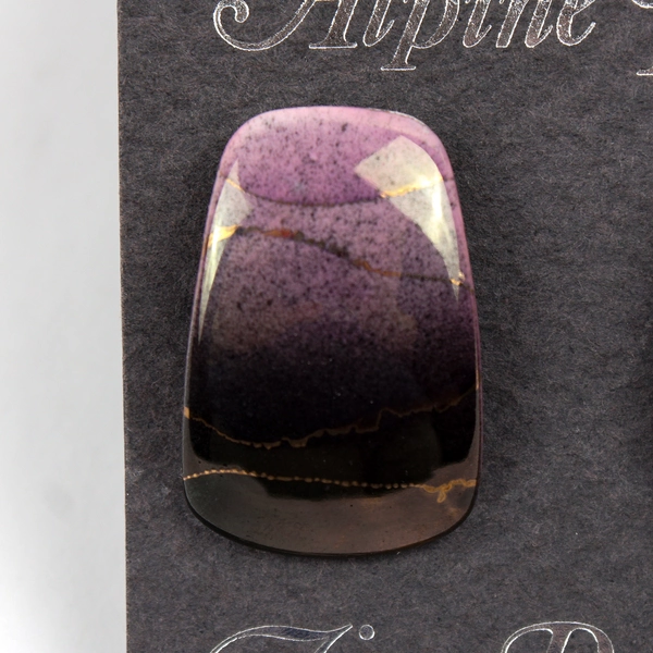 Alpine Touch Fine Porcelain Purple and Metallic Gradient Design Earrings