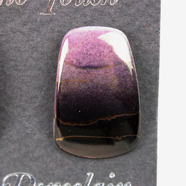 Alpine Touch Fine Porcelain Purple and Metallic Gradient Design Earrings