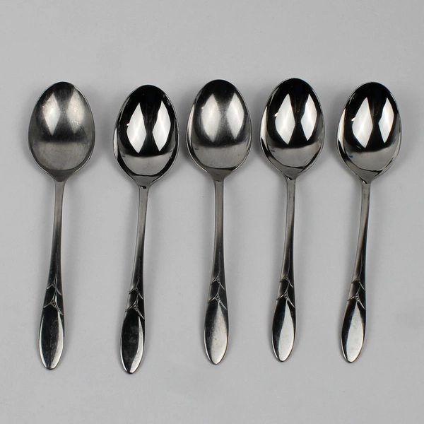 Lot Of 5 Oneida Silver Debonair (Stainless) Flatware Soup Spoons 7" Long