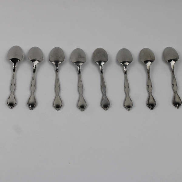 Lot of 8 Oneida Silver Lakewood-Tuxedo Pattern Stainless Teaspoons 6" Good