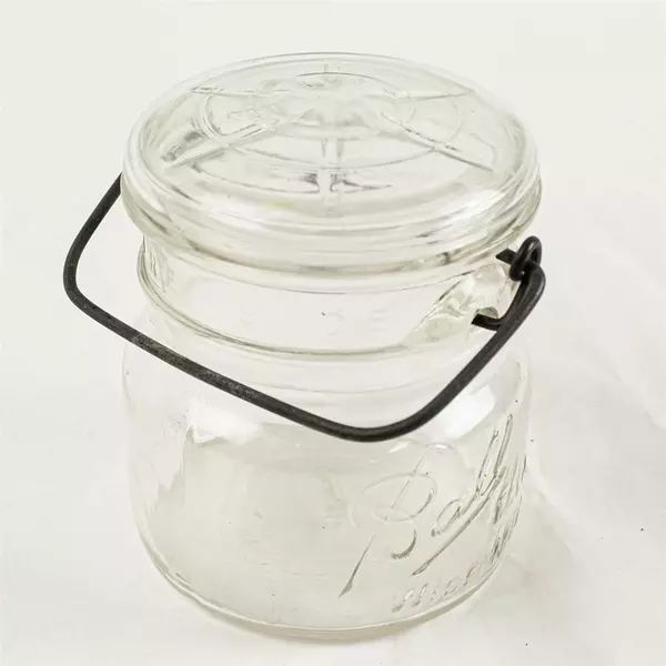 Vintage BALL Eclipse Wide Mouth PINT Canning Jar with Glass Lid 