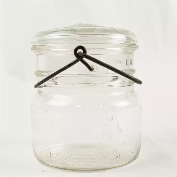 Vintage BALL Eclipse Wide Mouth PINT Canning Jar with Glass Lid 