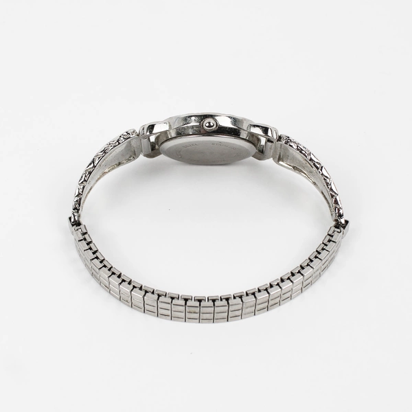 Collezio Round Silver-Tone Enamel Southwestern Style Women's Wristwatch