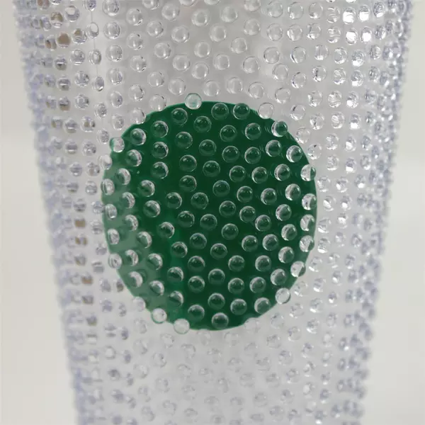 Starbucks 16oz Textured Hobnail Clear Cold Cup Acrylic Tumbler No Straw