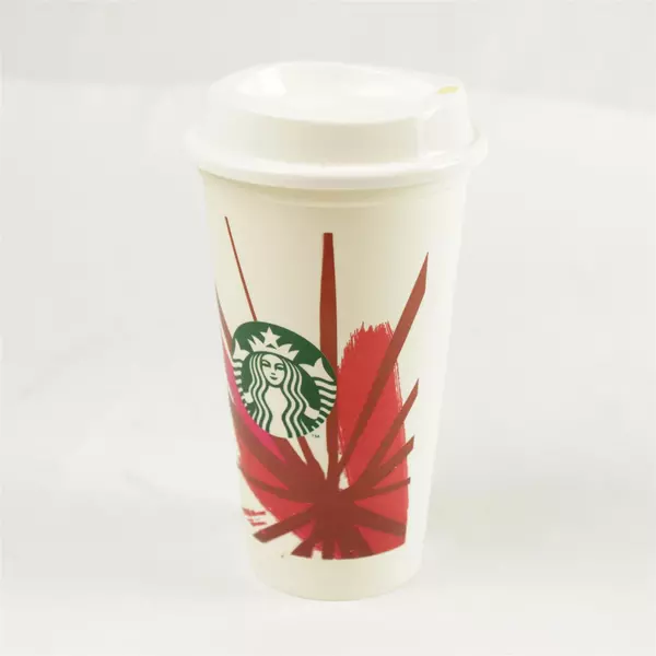 Starbucks 16oz Reusable Plastic Cup Valentines 2012 Hearts XOXO Limited Edition