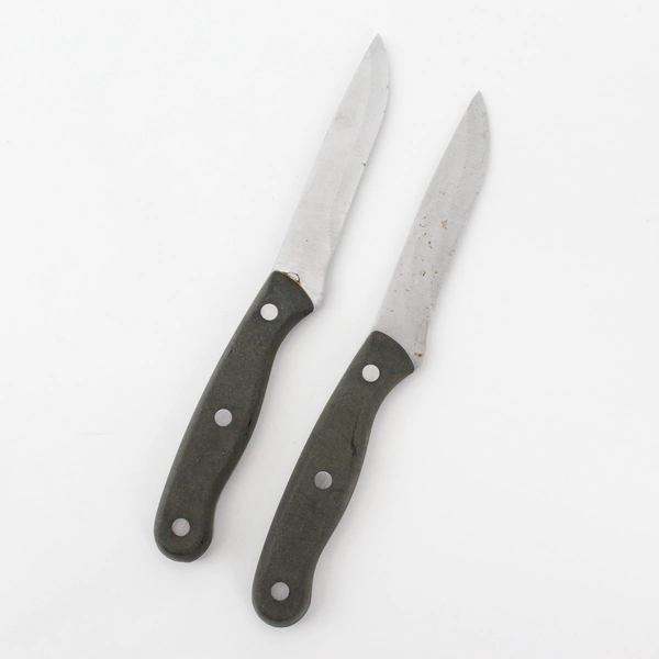 2 Chicago Cutlery Black Handle Full Tang 4.5" Serrated Blade Utility Knives