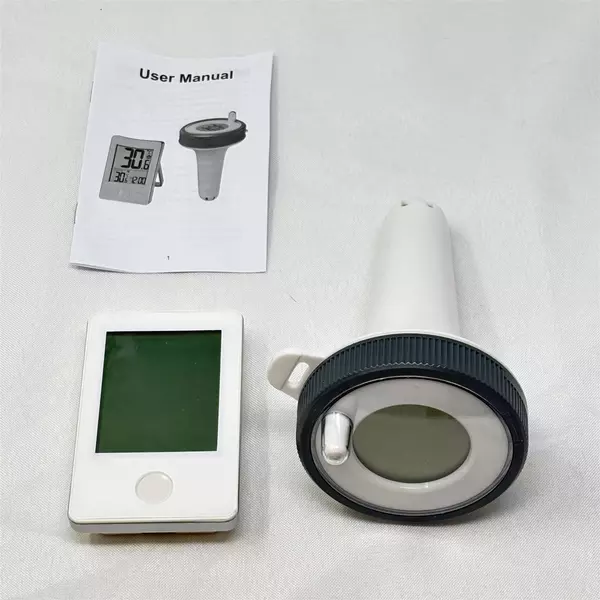 Wireless Pool Thermometer Set Digital LCD Indoor Monitor Outdoor Probe