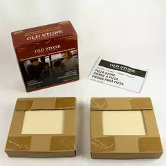 Cordierite Pizza Stone Set 4-Piece 7.5x7.5in Heat Safe to 1450°F