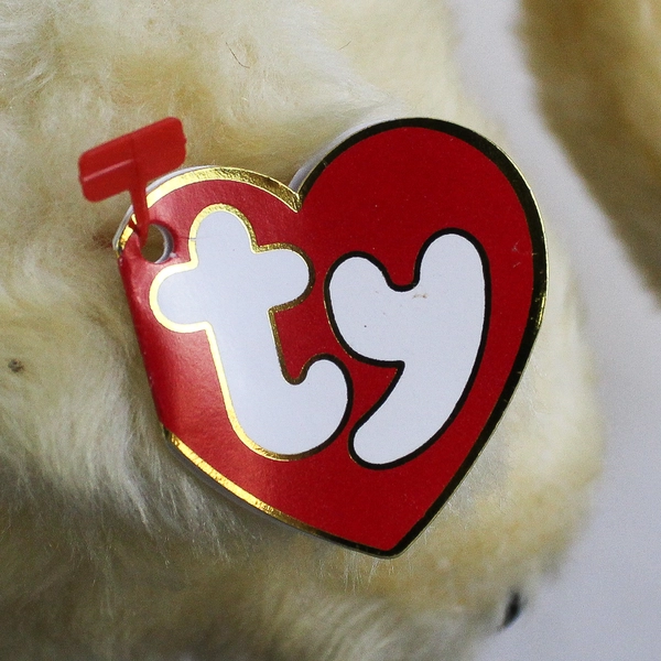 TY Beanie Babies Sunny 1997 Blonde Golden Retriever With Tag Plush Toy 14" Large