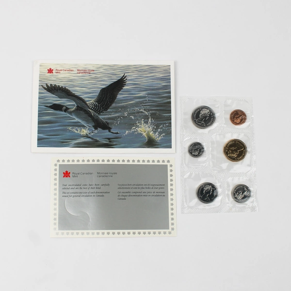 1989 Royal Canadian Mint Common Loon Uncirculated Coin Set