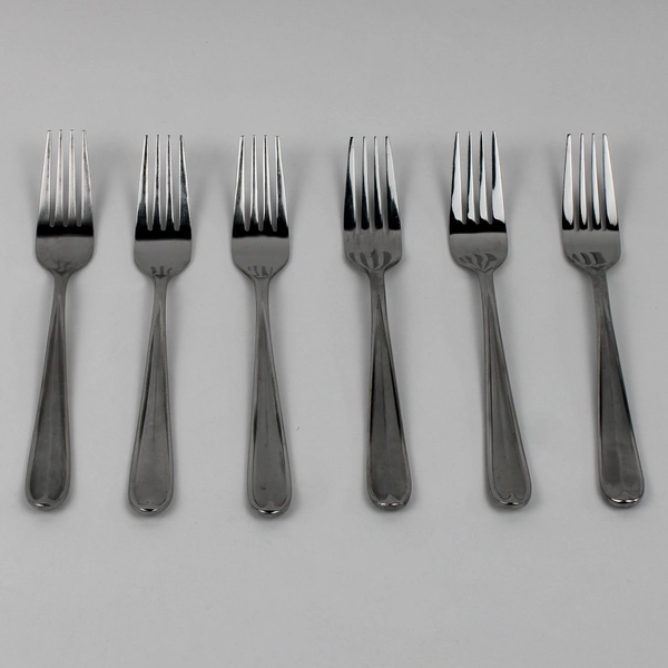 Lot of 6 Oneida Silver Wagner Pattern 18/10 Stainless Dinner Forks 7.75"