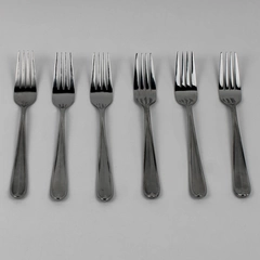 Lot of 6 Oneida Silver Wagner Pattern 18/10 Stainless Dinner Forks 7.75"