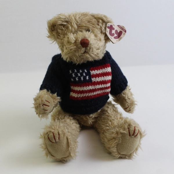 TY Beanie Babies Attic Treasures Grant 1993 Brown Bear W/ Tag Plush Doll Toy