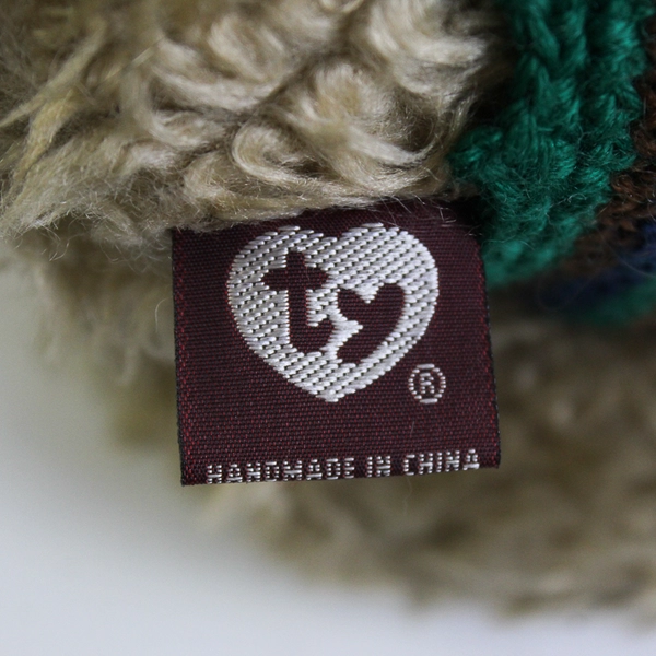 TY Beanie Babies Collectable Grover Gold 1993 Brown Bear Vest W/ Tag Plush