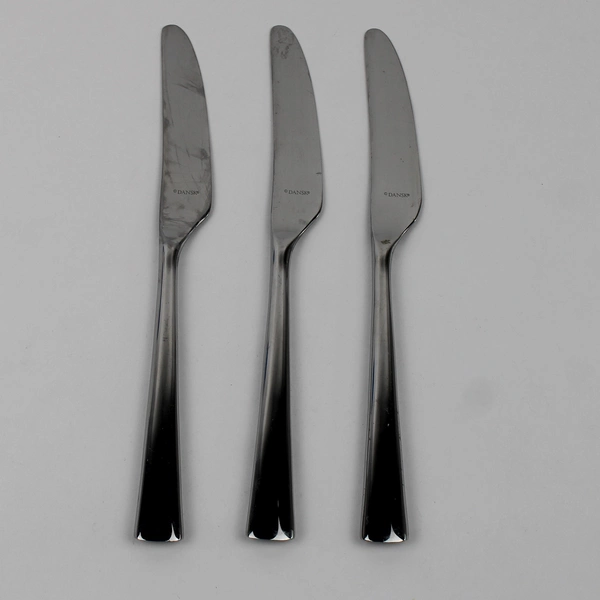Lot Of 3 Dansk Bistro Cafe (Stainless) Flatware Dinner Knives 9" Long
