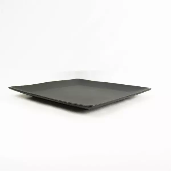 Set of 2 Better Homes & Gardens Gray Square Stoneware Dinner Plates 10.5 in