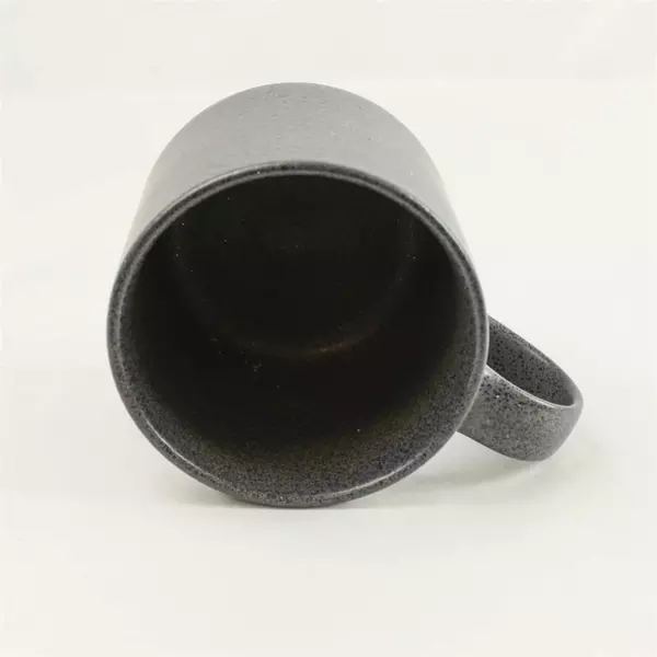 Set of 2 Better Homes & Gardens Dark Gray 14oz Stoneware Mugs 3.75"H