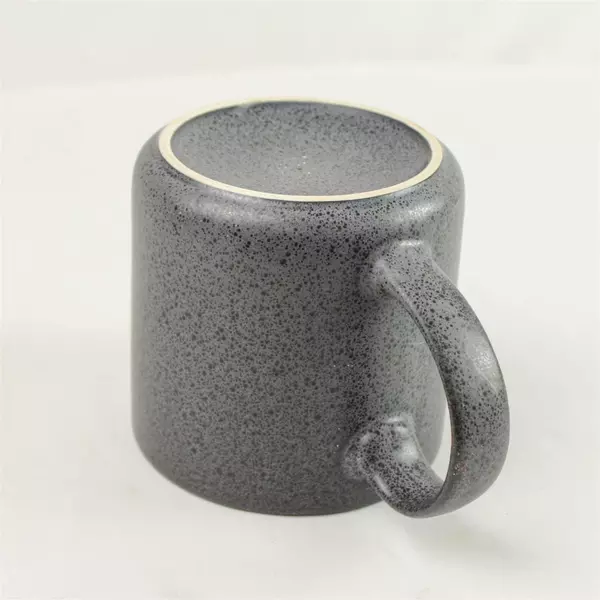 Set of 2 Better Homes & Gardens Dark Gray 14oz Stoneware Mugs 3.75"H