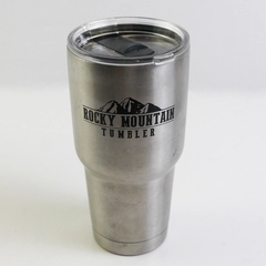 'Rocky Mountain Tumbler' Stainless Steel Double Walled 30 Oz 8" Tall With Lid