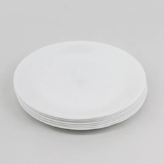 Set of 7 Corelle 8-1/2" Vitrelle Dazzling White White Luncheon Plates