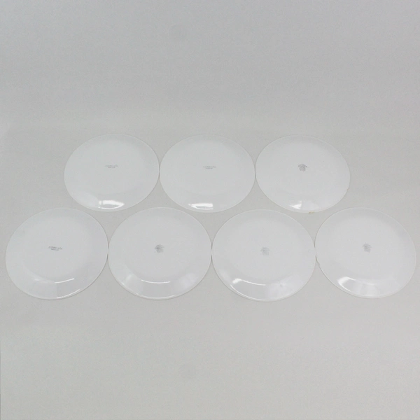 Set of 7 Corelle 8-1/2" Vitrelle Dazzling White White Luncheon Plates