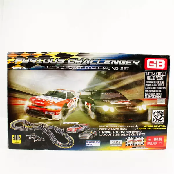 Furious Challenger Electric Road Racing Slot Car Set New Complete