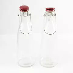 Set of 2 Kilner Clip Top Glass Bottles with Rubber Seals 11.5in