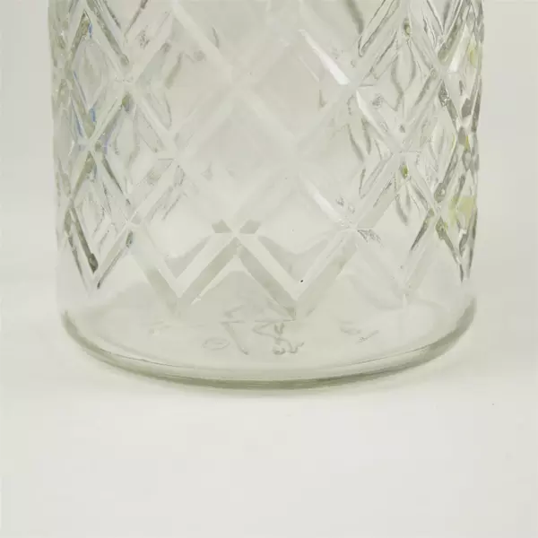 Vintage 1980 Planters Mr. Peanut Glass Canister w/ Lid Anchor Hocking