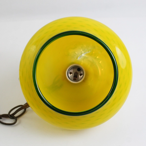 MCM Hand Blown Glass Pendant Hanging Light Lamp Lizard Iguana Type Over Top