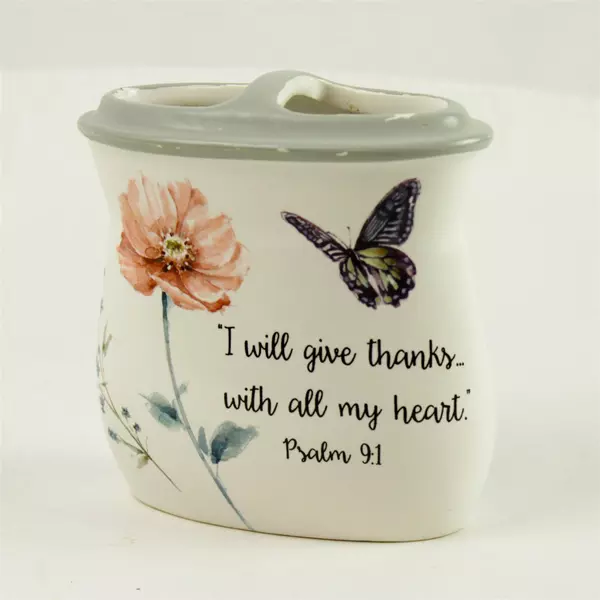 Mainstays Inspire Ceramic Wildflowers & Butterflies Toothbrush Holder