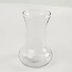 Clear Glass Hourglass Vase Modern Minimalist Centerpiece Flower Vase