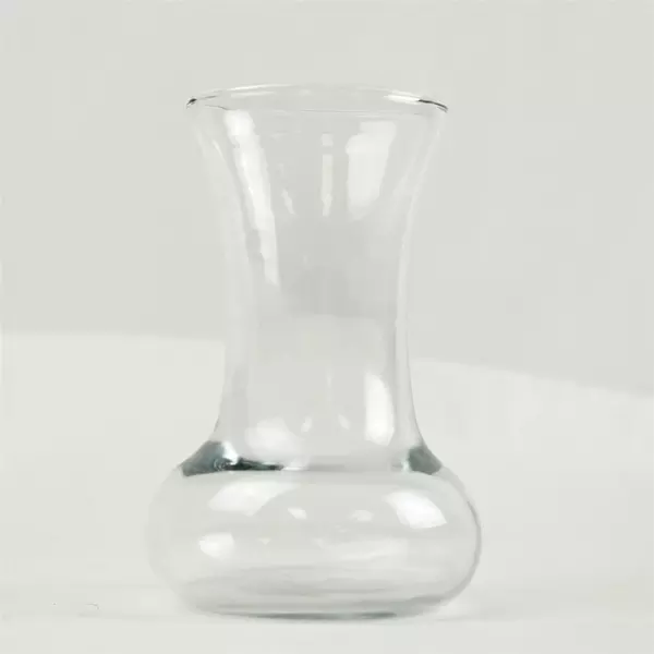 Clear Glass Hourglass Vase Modern Minimalist Centerpiece Flower Vase