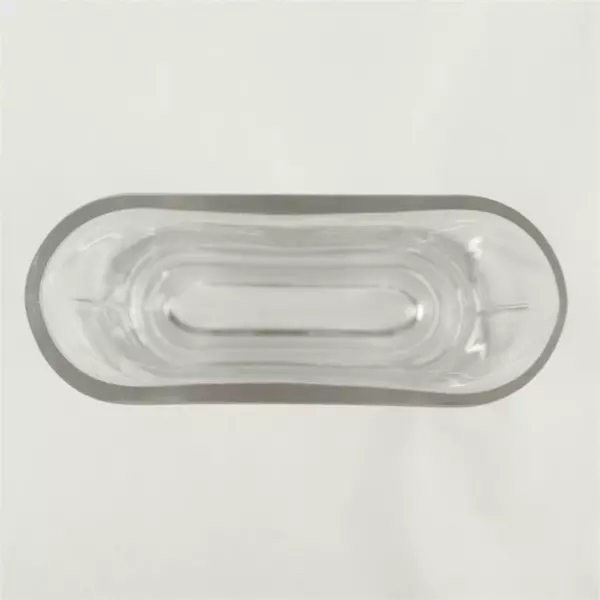 Clear Rectangular Glass Vase 6.5" Modern Minimalist Tabletop