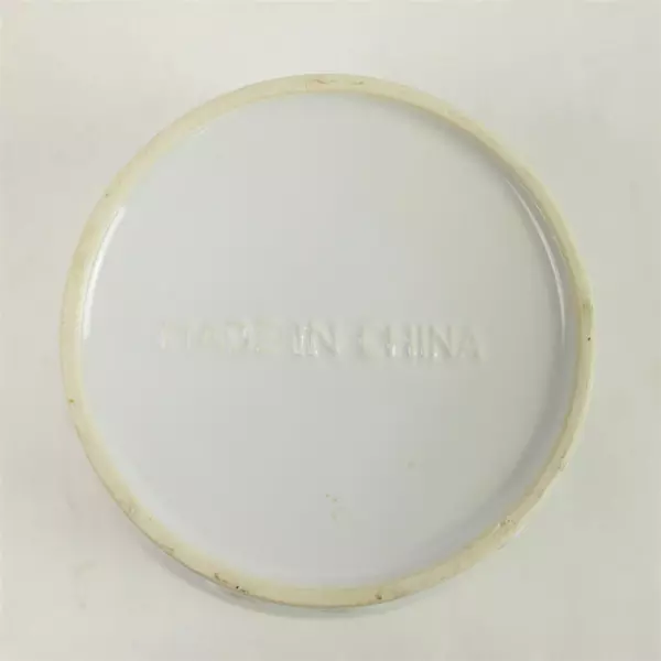 Norpro White Glazed Stoneware Serving Container Pear & Leaf Pattern