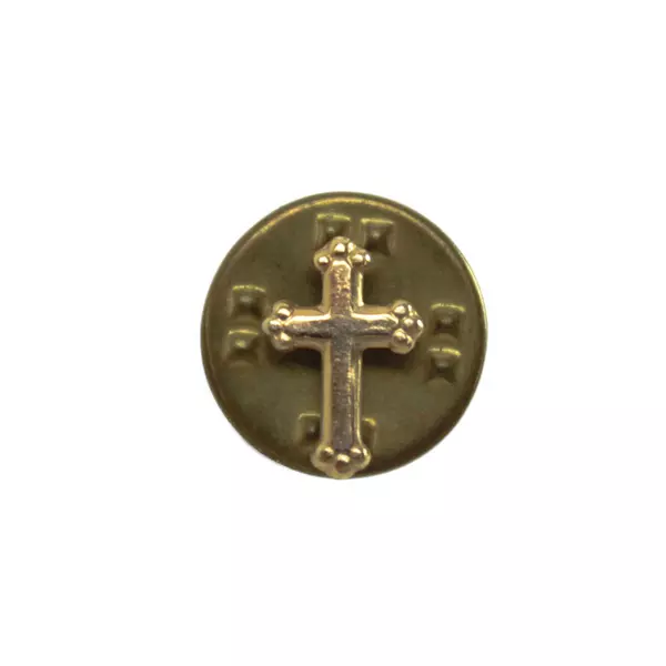Vintage Gold Tone Cross Lapel Pin Small Collectible