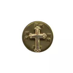 Vintage Gold Tone Cross Lapel Pin Small Collectible