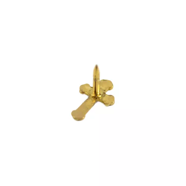 Vintage Gold Tone Cross Lapel Pin Small Collectible